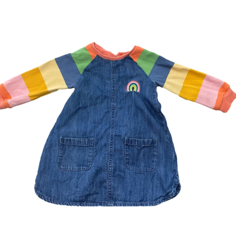 Raglan Denim Dress from NEXT sz 9-12 months EUC